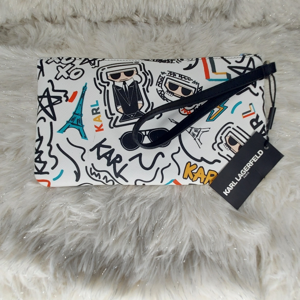 Karl Lagerfeld Paris Maybelle SLG Wristlet - Picture 4 of 6